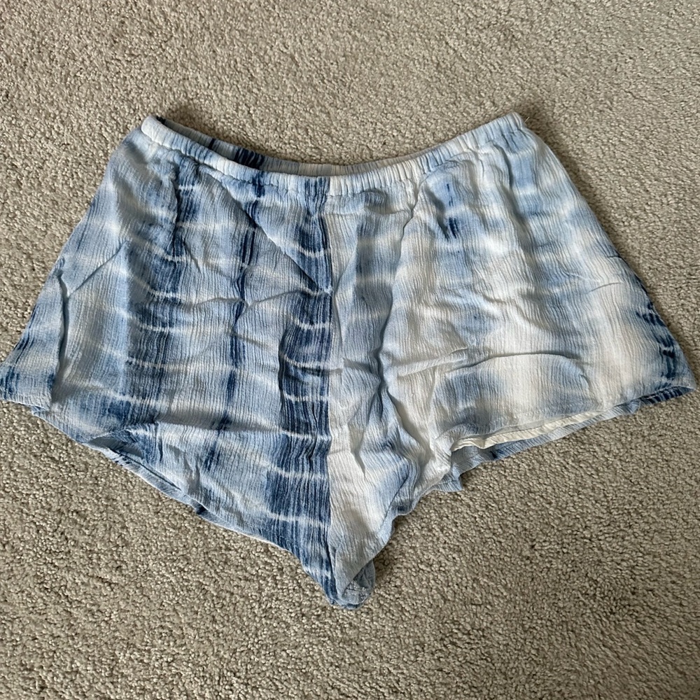 Blue Tie Dye Shorts